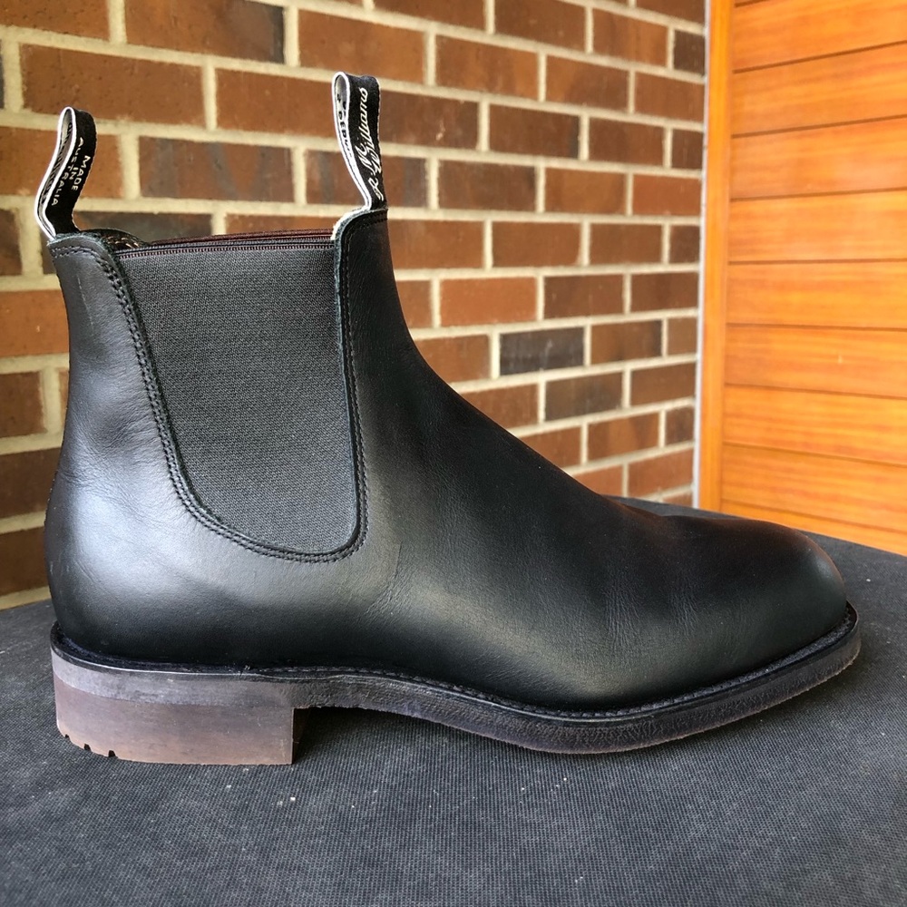 Black Leather Chelsea Boots